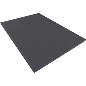 Receveur NOLA 3 - D&eacute;coupable - 90x120x3cm - R&eacute;sine - Anthracite - Bonde