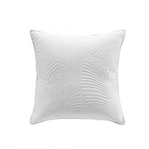 Douceur d'intérieur, Housse de Coussin (40 x 40 cm) Palombine Blanc, Microfibre Unie