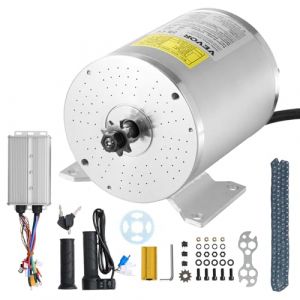 VEVOR Kit de moteur électrique sans balais, 3000 W, moteur électrique CC pour karts, 72 V 4900 tr/min, avec contrôleur de vitesse et kit de poignée d'accélérateur, pour vélo électrique, moto, scooter