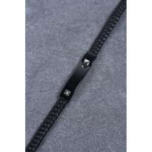 Bracelet souple christiano en acier 316l avec diamant blanc