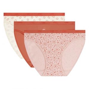 DIM Culotte Femme Les Pockets Coton x3 | Lot de Slips Multicolores | Confort Coton & &Eacute;lasthanne | Ceinture Douce | Style Quotidien
