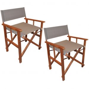 Chaise De Jardin VidaXL 2x Chaises De Metteur En Scène Chaise