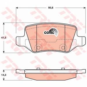 Trw Jeu de 4 plaquettes de frein &agrave; disque GDB1481 d'origine