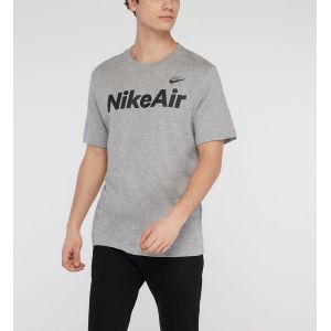 Nike M NSW AIR SS Tee T-Shirt Homme, DK Grey Heather/(Black), FR : M (Taille Fabricant : M)