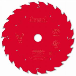 Lame pour scie circulaire portative sans fil FREUD - &Oslash;184 1,55/1 AL20 Z24 BA 25&deg; - F03FS10055 -FR11W010HC