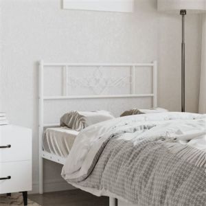 VidaXL Tête de lit métal blanc 75 cm