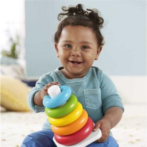 Pyramide arcenciel FisherPrice Jouet d éveil 1er âge Des 6 mois