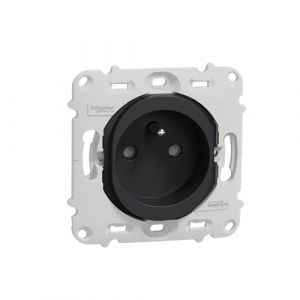 Schneider Electric Ovalis - prise de courant - 2P+T - 16A - sans plaque de finition -Anthracite (S461059)