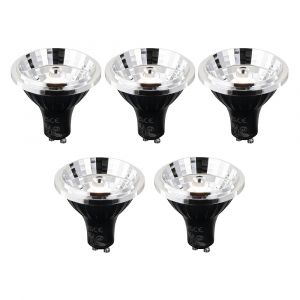 Lot de 5 ampoules LED GU10 à intensité variable en 3 étapes AR70 6,5W 650lm 2200-6500K