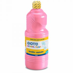 Giotto Flacon de 1 Litre de gouache liquide lavable. Coloris blanc