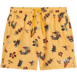 Superdry Maillot de bain Hawaiian Print 17 pouces jaune bleu rouge - S
