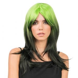 Ruedelafete Perruque Billie, Noir et Vert