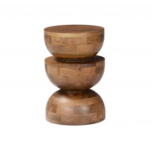 Table d'appoint en bois de manguier noyer D30