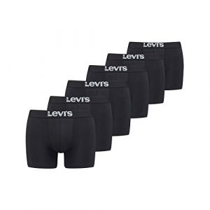 Levi's Men's Solid Basic Boxers (6 Pack) Caleçon, Noir, XXL Homme