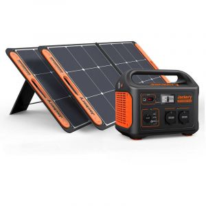 Jackery Générateur solaire 1000, centrale électrique 1002Wh avec 2 panneaux solaires SolarSaga 100W, bloc batterie mobile au lithium