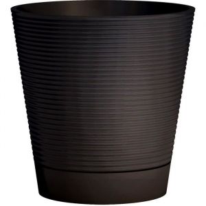 Garden id Pot Réserve D'Eau - Green Care Sense Noir-Anthracite 40 Cm - Garanti 10Ans - 100% Recyclé
