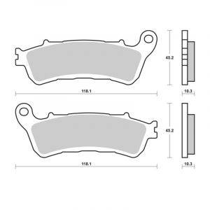 Brembo Plaquette de frein AVT 125 CB F 2019- wing 18-