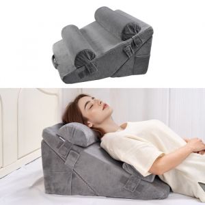 Coussin Inclin&eacute; Lit-VEVOR-Oreiller Triangulaire Orthop&eacute;dique R&eacute;glable-Coussin de Lecture Lit-pour Soulagement Reflux Acide