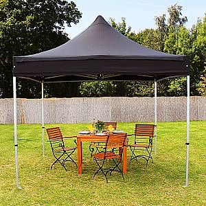 Image de Intent24 Tente pliante 3x3 m sans bâches de côté noir PROFESSIONAL tente pliable ALU pavillon barnum.FR