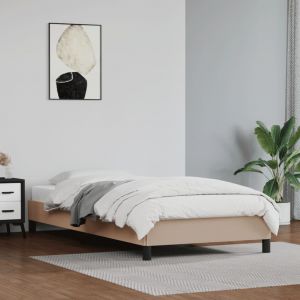 VidaXL Cadre de lit Cappuccino 100x200 cm Similicuir