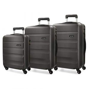 Roll road Flex Set de Bagages Gris 55/65/75 cms Rigide ABS Serrure à combinaison 182L 4 roues Bagage à main