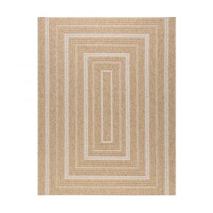 Tapis ext&eacute;rieur - 200x290cm - naturel - 100% polypropyl&egrave;ne r&eacute;sistant aux UV - 1400 gr/m2 - TYCIA