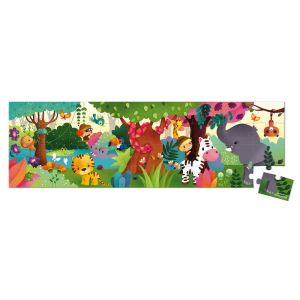 Image de Janod Valisette puzzle panoramique Jungle 36 pcs