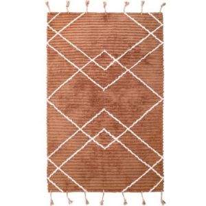 Nattiot Tapis enfants brun roux rectangulaire, l.100 x L.150 cm coton Lassa toffee