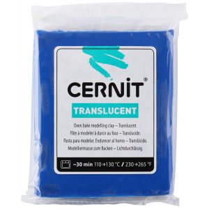 Image de Cernit Pâte Translucent 56g - Translucide Saphir 275