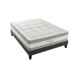 Ensemble 5* 140x200 Matelas + Sommier Bois Mi-ferme