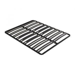 Sommier cadre &agrave; lattes &agrave; monter 140 x 190 cm - 2 x 15 lattes - 3 zones soutien lombaire renforc&eacute; - Sans pied - Noir - CERRISI de YSM&Eacute;E