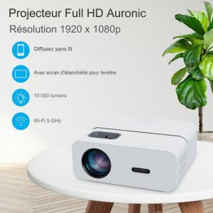 Projecteur, 170 pouces, Auronic Beamer, Full HD, Avec accessoires, Blanc
