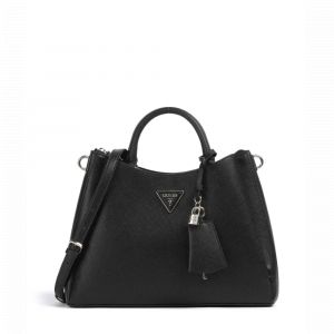 Guess Sac à épaule noir pour femme - Eco Gloriana Girlfriend Satchel Bag 290933