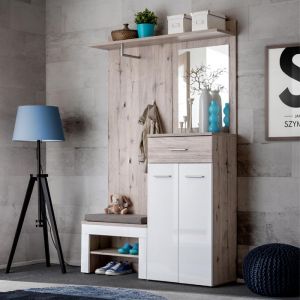 Ensemble Dressing gustavo Viii 200cm Naturel & Blanc Prix Beige