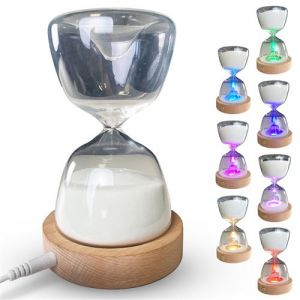 Sablier Lumineux - FISHTEC - 15 Min - 7 Couleurs et 3 Modes - Recharge USB - Jeux, Déco...