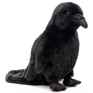 Peluche corbeau noir - 23 cm - Uni-Toys