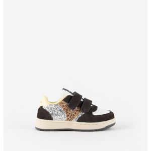 Victoria Baskets bandes en paillettes et daim bébé Tiempo Tiras