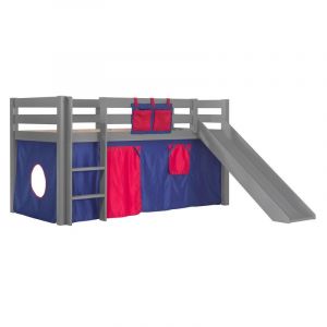 Image de Pack Lit Enfant Toboggan & Tente "Pino Rouge" Gris Prix