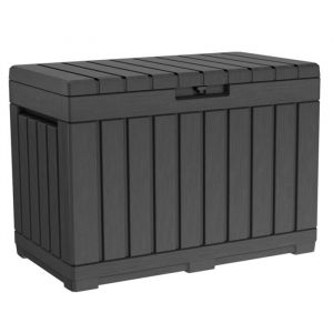 Keter Bo&icirc;te de rangement, graphite, si&egrave;ge, 190L, Kentwood Garden box