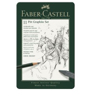 Faber-Castell Set Pitt Graphite 12 Pièces Boite Métal