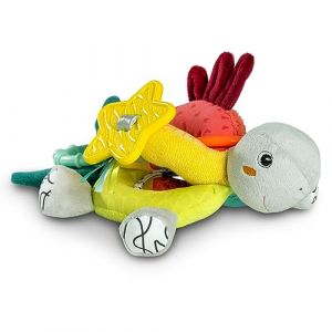 Fehn BABY DoBabyDoo Activity Turtle jouet d’activité avec anneau de dentition 3 m+ 1 pcs