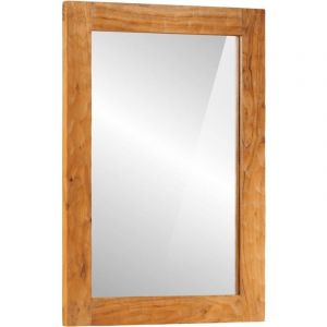 VidaXL Miroir salle de bain 50x70x2,5 cm bois massif d'acacia et verre