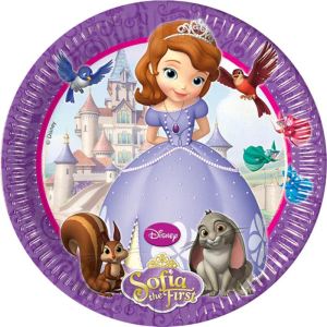 8 assiettes en carton Princesse Sofia Disney (23 cm)