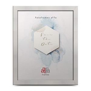 AFFa frames, Hekla, Cadre photo en MDF rectangulaire facile d'entretien avec façade en verre acrylique, Blanc 24x30 cm