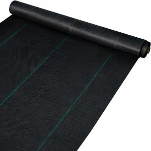Toile de Paillage - VEVOR - Toile Anti-Mauvaises Herbes Bâche Jardin Anti-mauvaises Herbes Géotextile 91,4 x 2 m