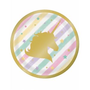 8 Petites iettes en carton licorne 18 cm Taille Unique