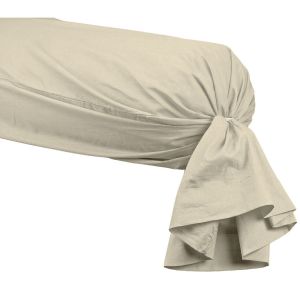 Image de Sensei Maison Taie de traversin en percale Ficelle 45x185 cm