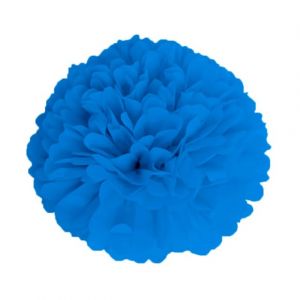 Party Pro Pompom Satin Bleu Nuit 40cm - Bleu nuit - 40 cm de diamètre