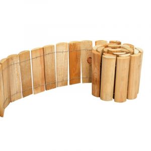 Forest Style Bordure bois naturel, H.20 x L.180 cm