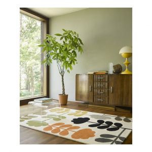 Orla Kiely Tapis laine tuft&eacute; main design floral poils ras Cut Stem 120x180 Multicolore
